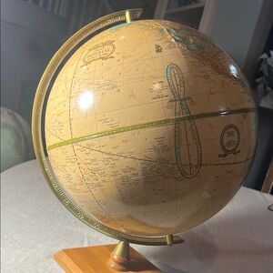 Cram’s Imperial World Globe with Maple Base Vintage 1990’s